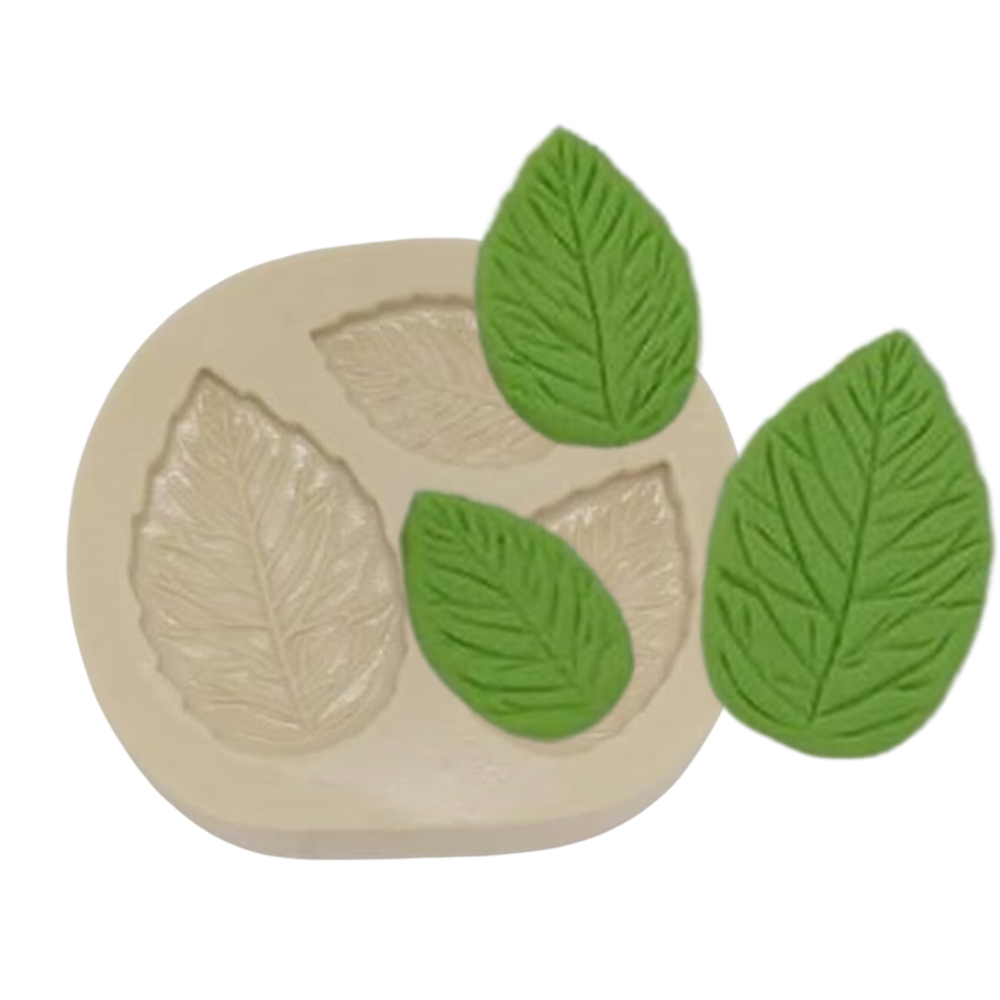 Molde de Silicone Trio de Folhas - Cód 460