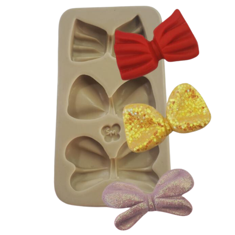 Molde de Silicone Trio de Laços - Cód 1333