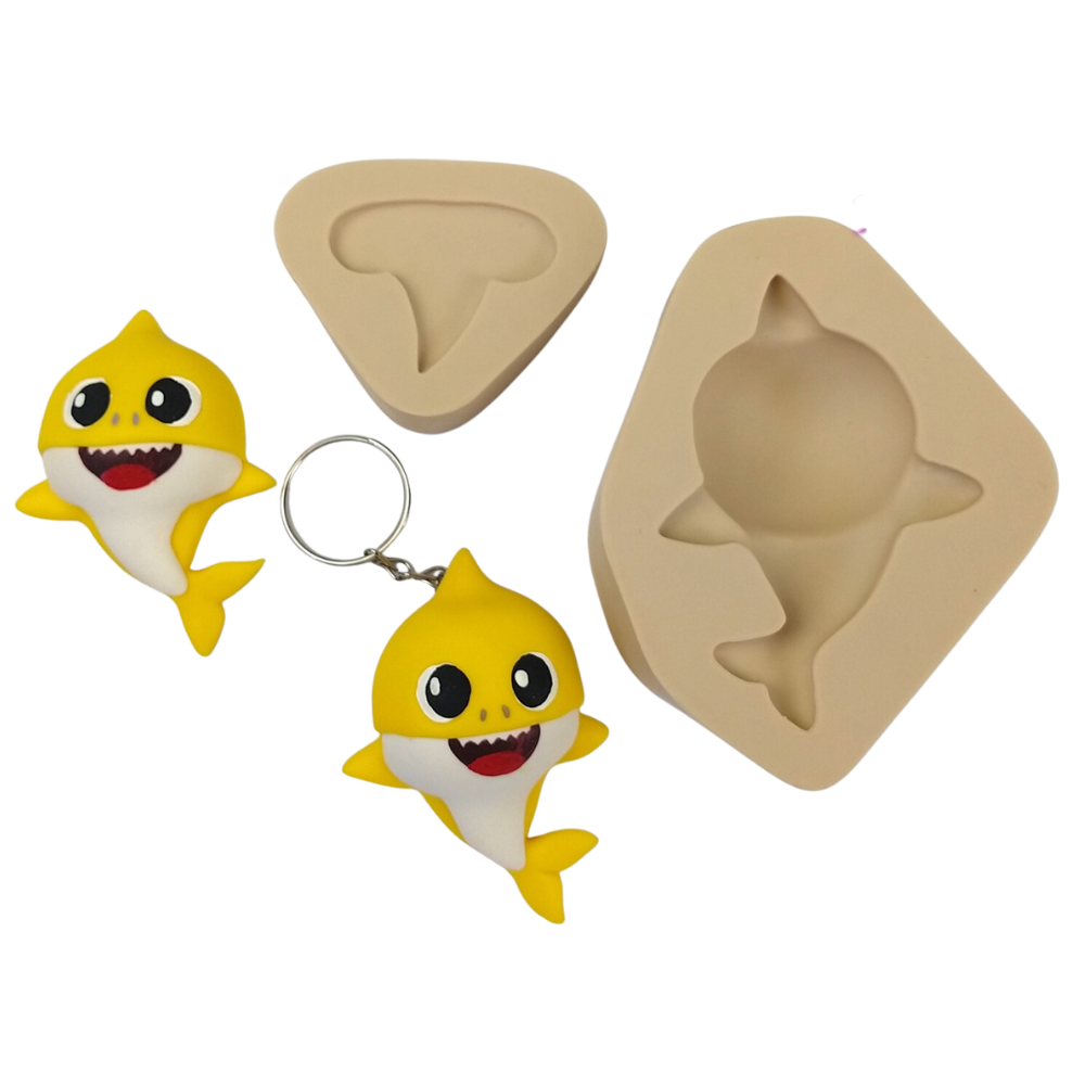 Molde de Silicone Tubarão Animado P - Cód 678