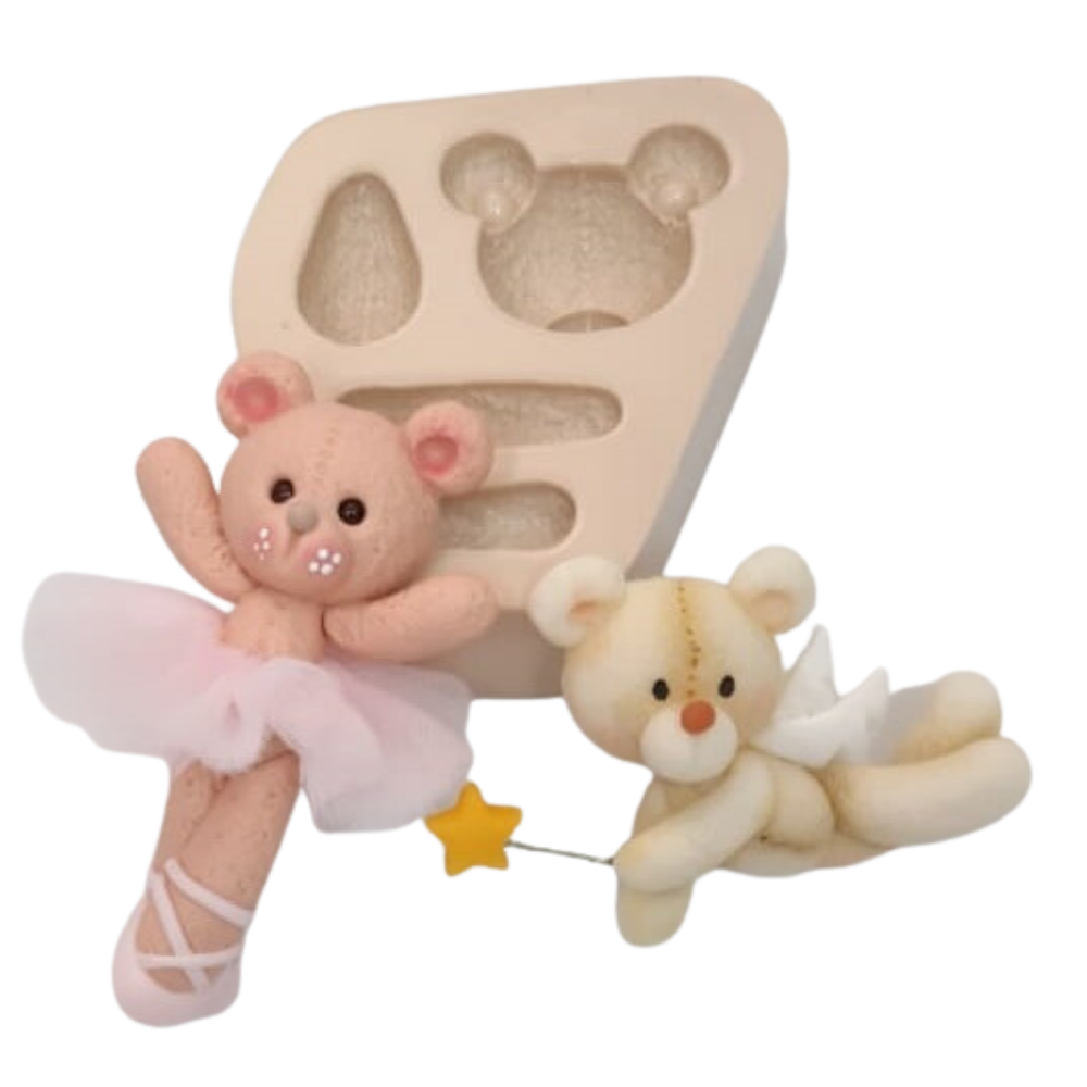 Molde de Silicone Ursinho Versátil P - Cód 612