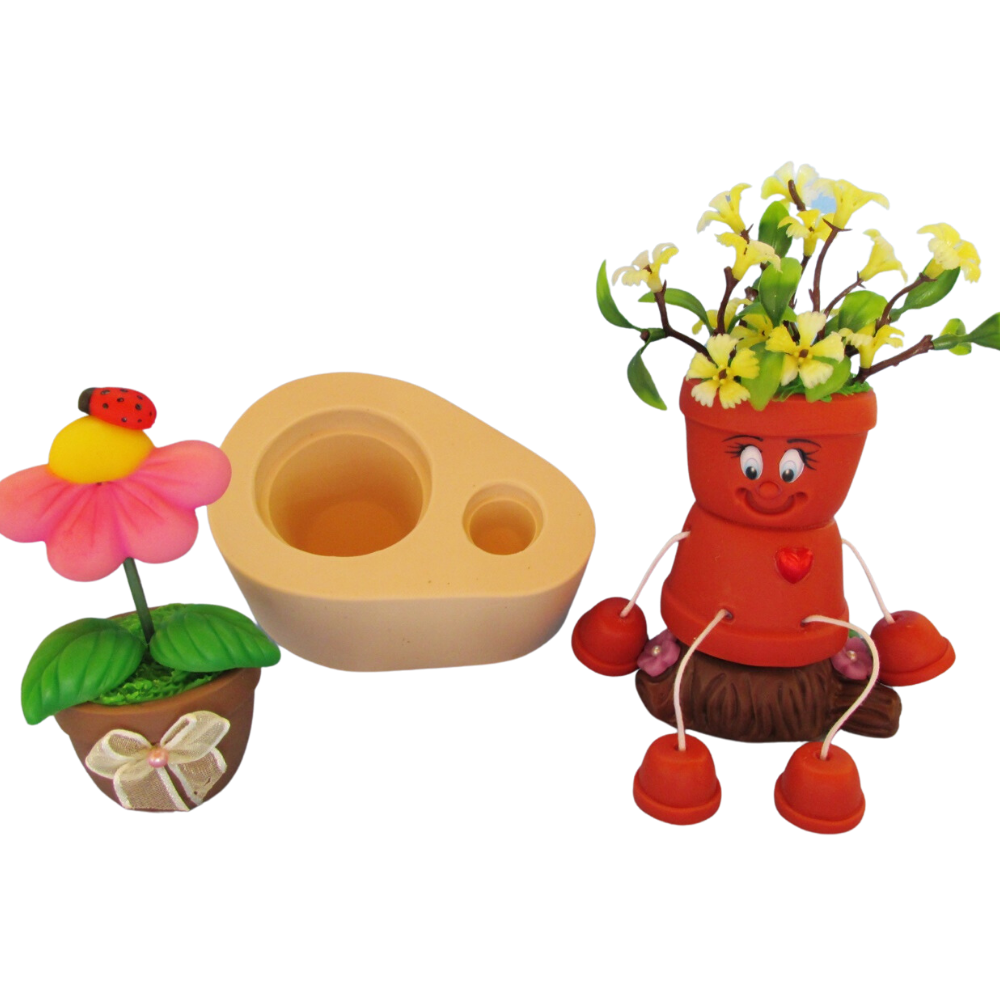 Molde de Silicone Vasinhos 3D - Cód 238