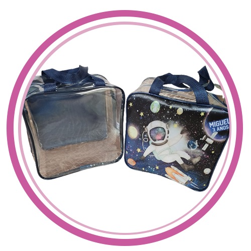 Bolsa de Praia Infantil Cristal Quadrada G (Qtde Mínima 10 unidades)