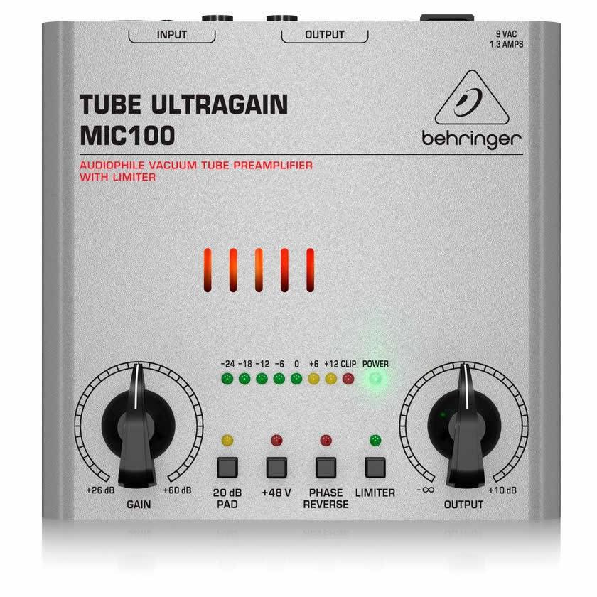 Pré amplificador valvulado Behringer MIC100