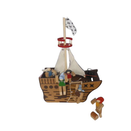 Brinquedo Navio Pirata + Quebra Cabeca + Jogo Memoria