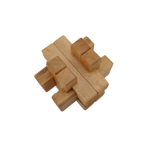 Quebra Cabeça Puzzle De Madeira Desafio Bamboo - R$ 30,00