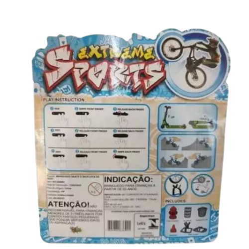 KIT BICICLETA E SKATE DEDO : Brinquedos educativos para 03 anos e