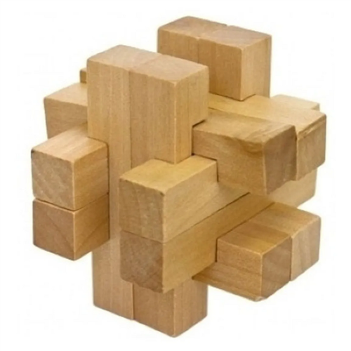 Quebra Cabeça Puzzle De Madeira Desafio Bamboo - R$ 30,00