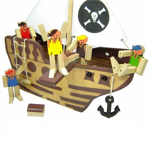 Brinquedo Navio Pirata + Quebra Cabeca + Jogo Memoria