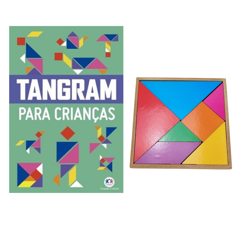KIT TANGRAM EM MADEIRA + LIVRO : Livros : paparicosecia