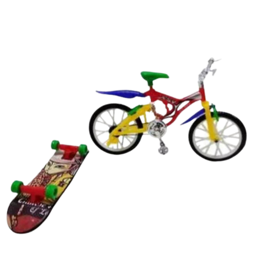 Kit Bicicleta + Skate De Dedo Com 5 Acessórios - Compre Agora