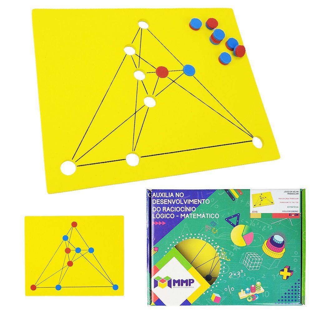 JOGO DA VELHA TRIANGULAR : Artigos para brinquedoteca Brinquedos educativos  e brinquedos pedagógicos