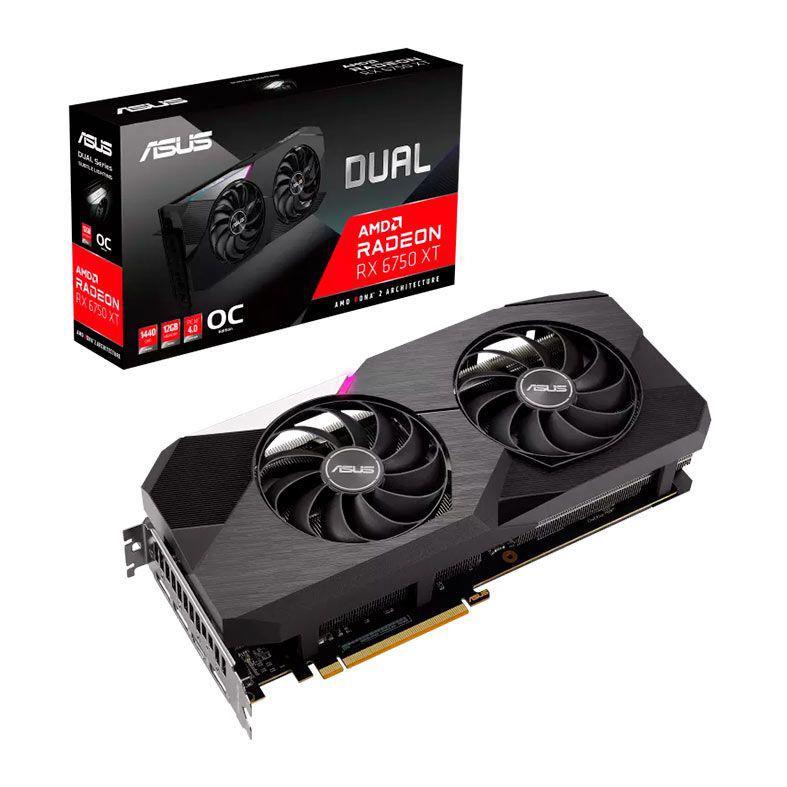 Placa De Video Asus Radeon Rx 6750 Xt Dual Oc Edition 12gb Gddr6 192 Bit Dual Rx6750xt O12g 0232