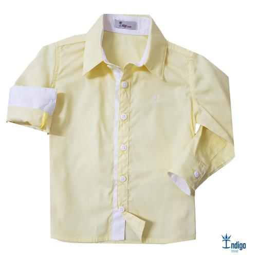 camisa social amarela clara