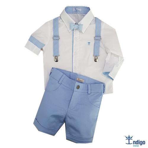 camisa social infantil azul bebe