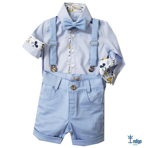 camisa social infantil azul bebe