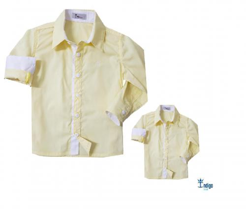 camisa social amarela clara