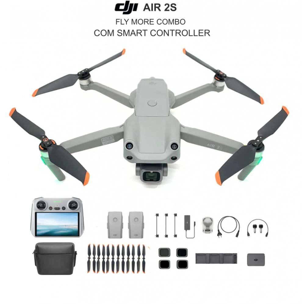 Drone DJI Air 2S Fly More Combo BR ANATEL - J&R Drones - Drones
