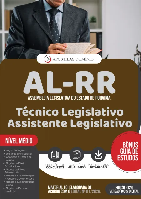 Apostila AL RR 2026 - Técnico Legislativo - Assistente Legislativo