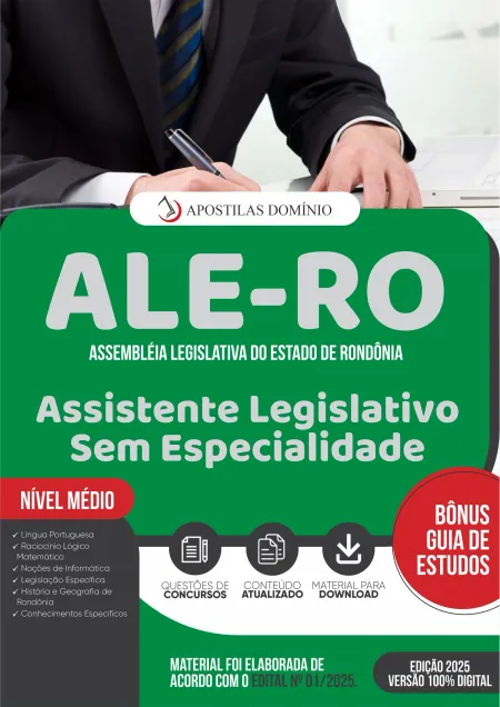 Apostila ALE-RO 2025 - Assistente Legislativo