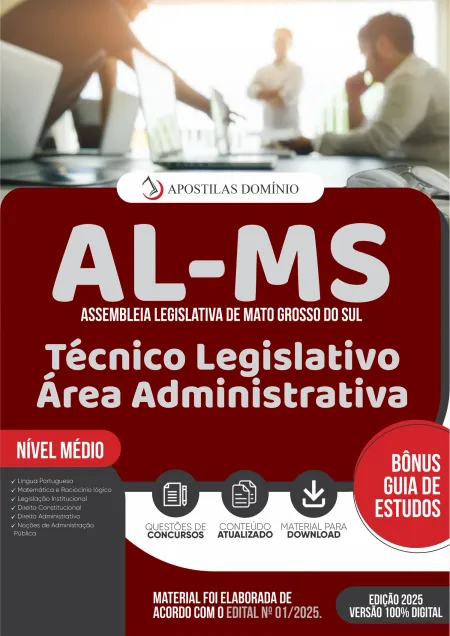 Apostila AL/MS 2025 - Técnico Legislativo - Área Administrativa