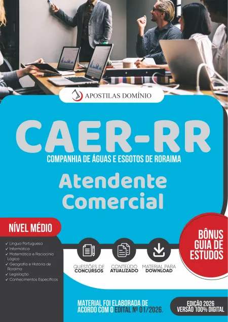 Apostila CAER RR 2026 - Atendente Comercial