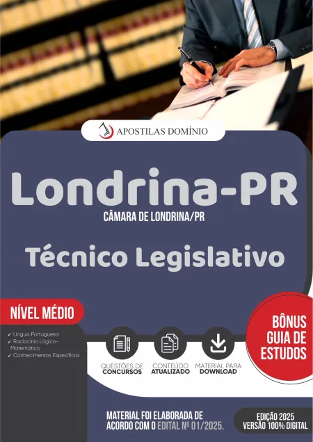 Apostila Câmara de Londrina/PR 2025 - Técnico Legislativo