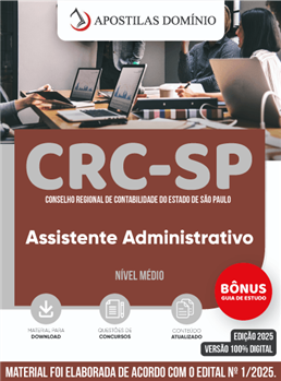 Apostila CRC/SP 2025 - Assistente Administrativo