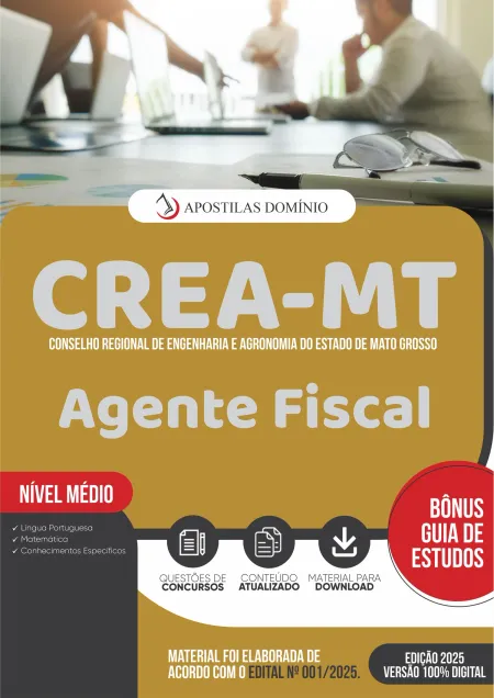Apostila CREA/MT 2025 - Agente Fiscal