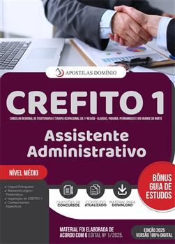 Apostila CREFITO 1 2025 - Assistente Administrativo