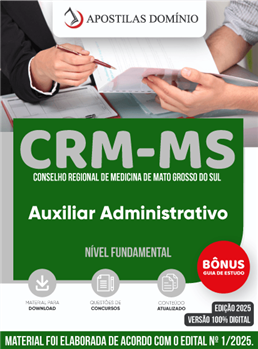 Apostila CRM-MS 2025 - Auxiliar Administrativo