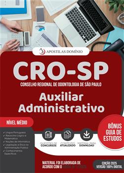Apostila CRO/SP 2025 - Auxiliar Administrativo