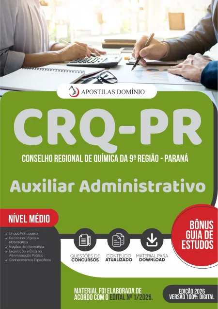 Apostila CRQ/PR 2026 - Auxiliar Administrativo