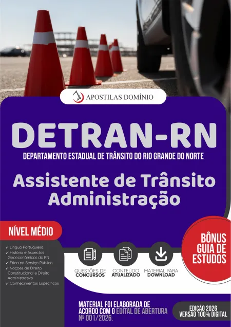 Apostila DETRAN/RN  2026 - Assistente de Trânsito