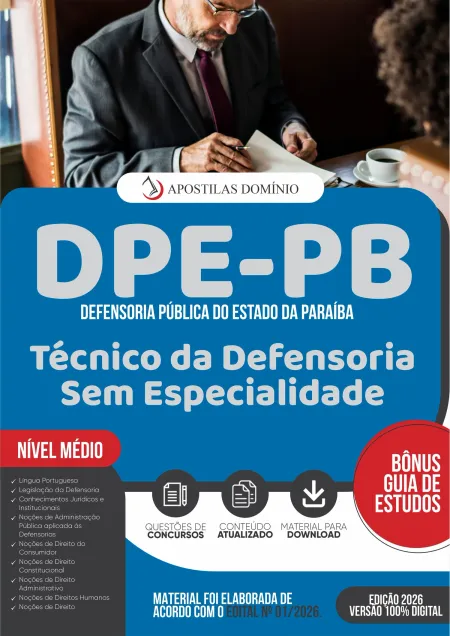 Apostila DPE/PB 2026 - Técnico da Defensoria
