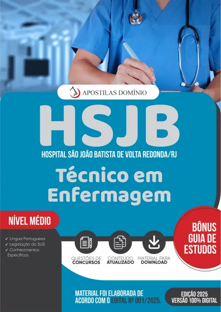 Apostila HSJB Volta Redonda/RJ 2025 - Técnico em Enfermagem