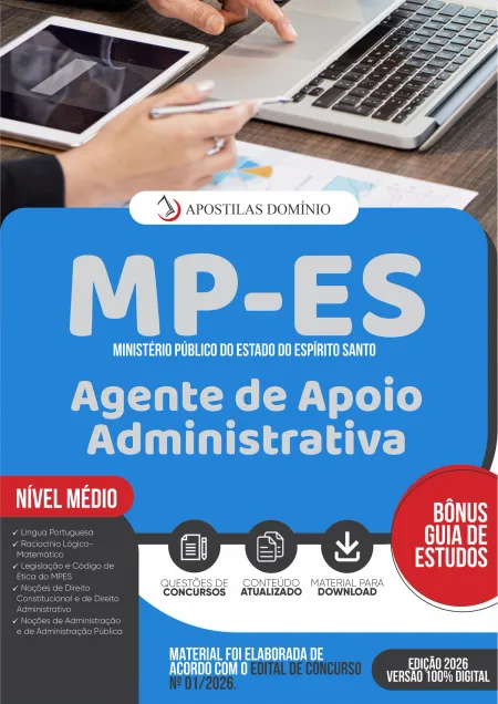 Apostila MP-ES 2026 - Agente de Apoio - Administrativa
