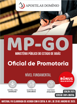 Apostila MP-GO 2025 - Oficial de Promotoria