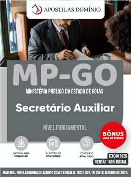 Apostila MP-GO 2025 - Secretario Auxiliar