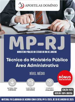 Apostila MP-RJ 2025 - Técnico do Ministério Público - Área Administrativa