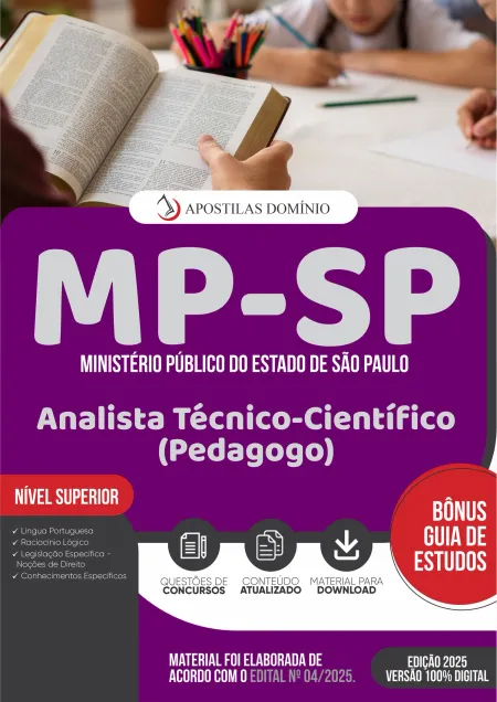 Apostila MP/SP 2025 - Analista Técnico-Científico (Pedagogo)