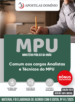 Apostila MPU 2025 - Comum aos cargos Analistas e Técnicos do MPU
