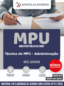 Apostila MPU 2025 - Técnico do MPU - Administração