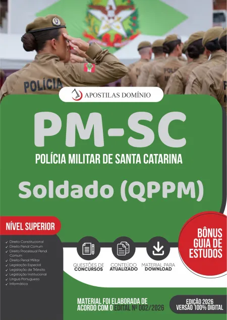 Apostila PM/SC 2026 - Soldado