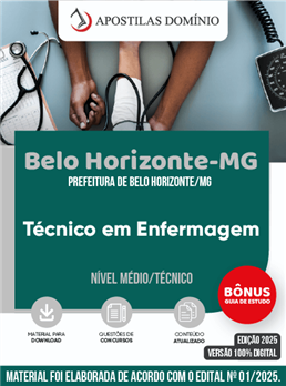 Apostila Prefeitura de Belo Horizonte/MG 2025 - Técnico em Enfermagem