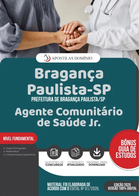 Apostila Prefeitura de Bragança Paulista/SP 2026 - Agente Comunitário de Saúde