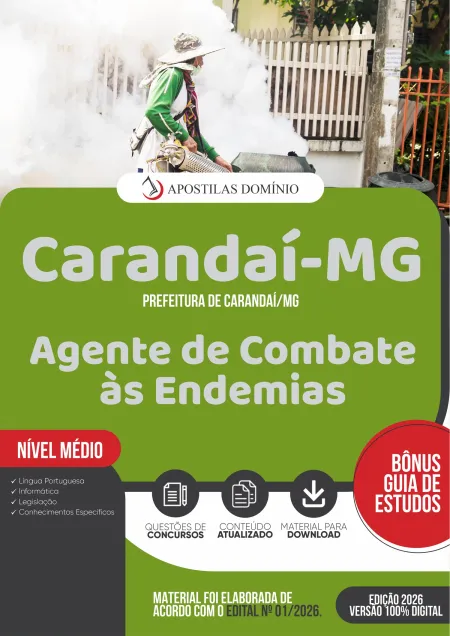 Apostila Prefeitura de Carandaí/MG 2026 - Agente de Combate às Endemias