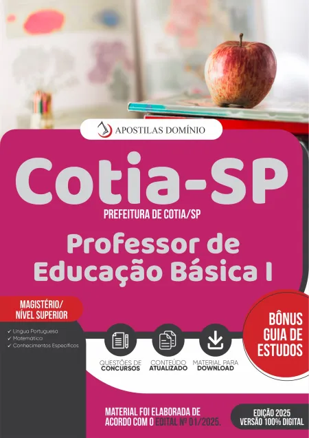Apostila Prefeitura de Cotia/SP 2025 - Professor de Educação Básica I