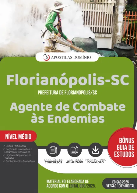 Apostila Prefeitura de Florianópolis/SC 2026 - Agente de Combate às Endemias