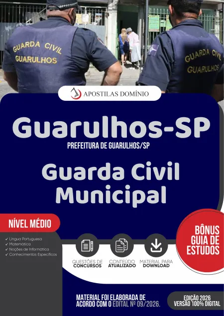 Apostila Prefeitura de Guarulhos/SP 2026 - Guarda Civil Municipal