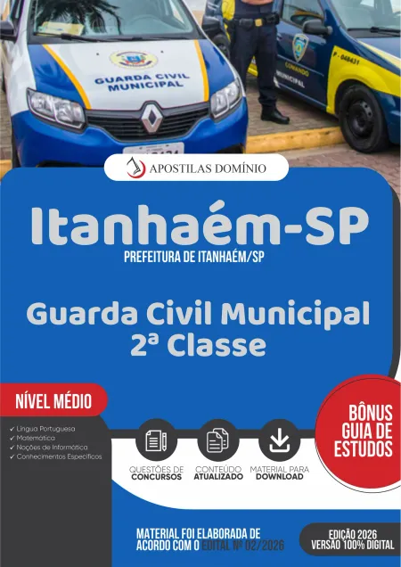 Apostila Prefeitura de Itanhaém SP 2026 - Guarda Civil Municipal